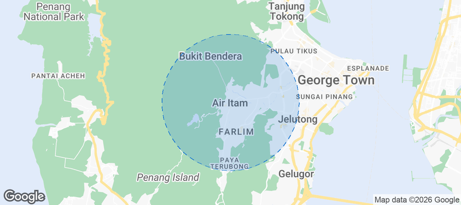 Air Itam Airbnb map